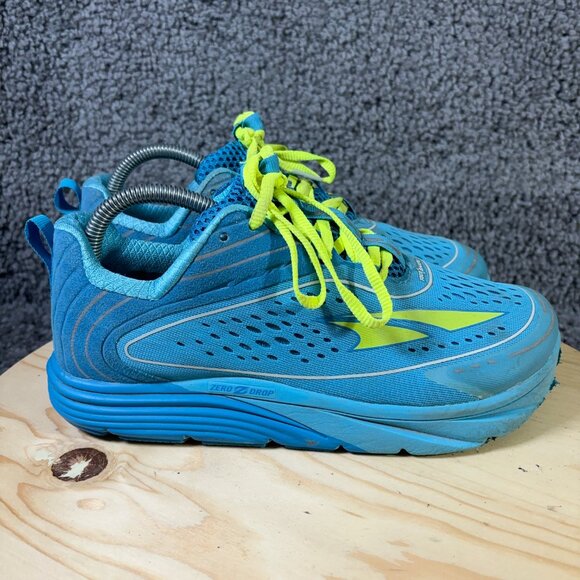 Altra Torin 3.5 Running Shoe Women Sz 8.5 Blue Yellow Zero Drop Barefoot Sneaker - Picture 3 of 9